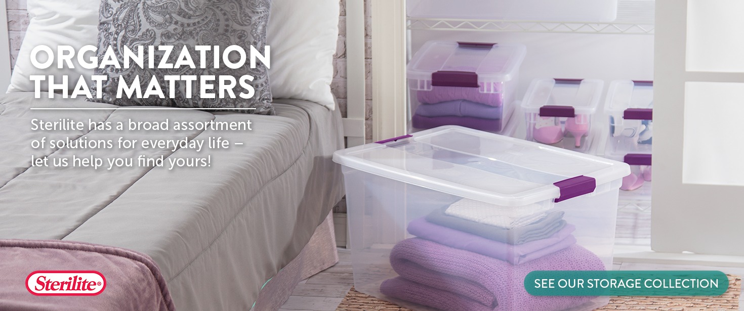 Sterilite Storage Bins, Organizers & Home Storage Solutions -Sterilite Storage & Home Organization Store