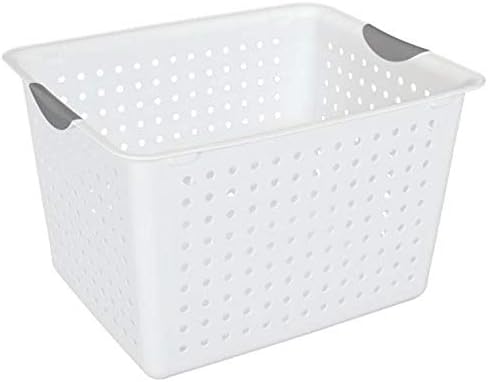 Sterilite Deep & Medium Ultra Plastic Storage Bin Organizer Basket Pair (6 Pack)